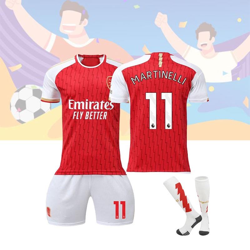 Koszulka Domowa Arsenal 2023-24 Koszulka Piłkarska Odzież Sportowa Tkanina Poliestrowa Rozmiary Dziecięce i Dla Dorosłych