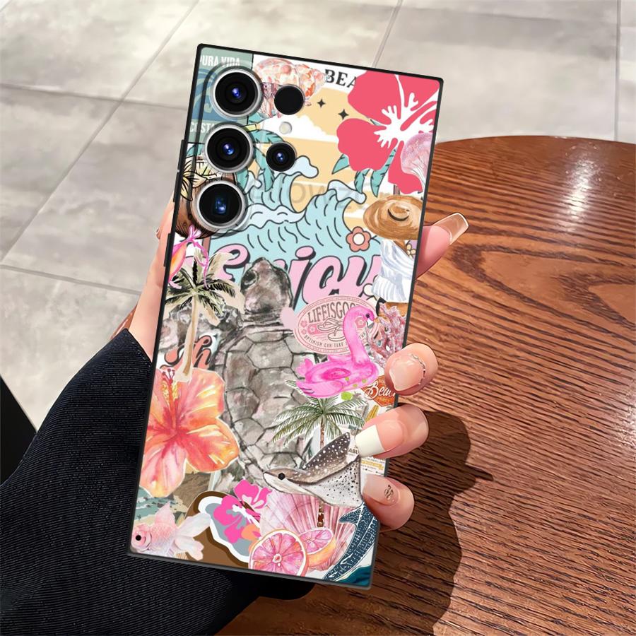 

Чехол для телефона Funda для Samsung Galaxy S26 Ultra S21 FE S25 Plus S10 S9 S23 Note 20 8 9 10 S20 Ultra S24 Креативный узор Искусство Galaxy S26 Edge
