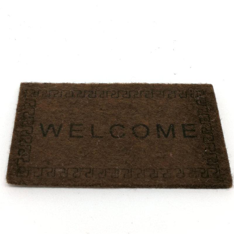 

Миниатюрный ковер ДОБРО ПОЖАЛОВАТЬ, черный коврик для кукольного домика, аксессуары для дома, коврики для дома в масштабе 1:12 коричневый