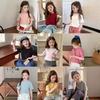Girls' Korean Style Summer Round Neck T-Shirt - Trendy Casual Short Sleeve with Letters