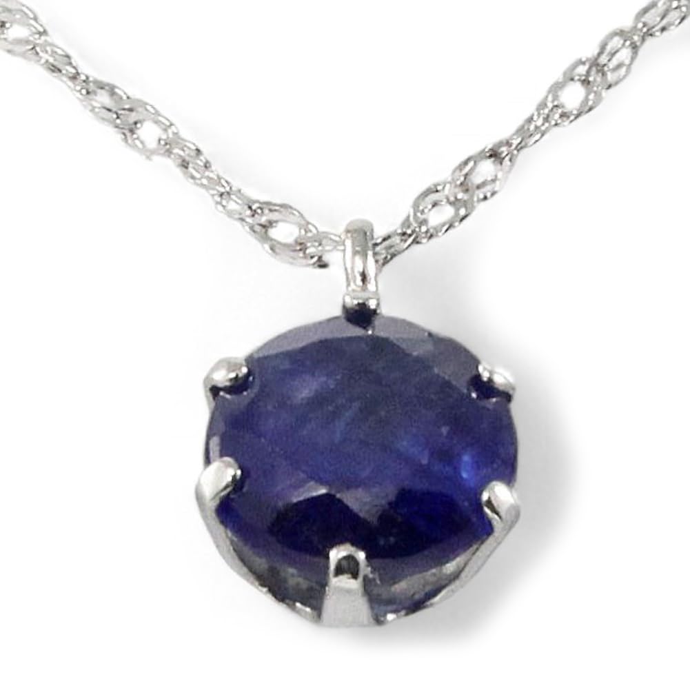 

and Me Jewelry Pt Платиновая оправа сапфир карат 1 шт. Ожерелье с подвеской 4135 [You Box] 0,7 [Камень рожденных в сентябре] [Подарочная упаковка] (Сапфир)