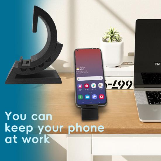 Mobile Phone Holder Plastic Portable Cell Phone Mount Adjustable Desktop Cradle Dock for All Phones