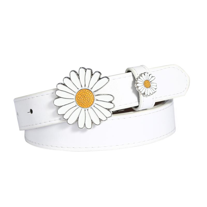 PU Belts and Elastic Band Belt Connection With Metal Buckles for Ladies Pin Color Navy Material