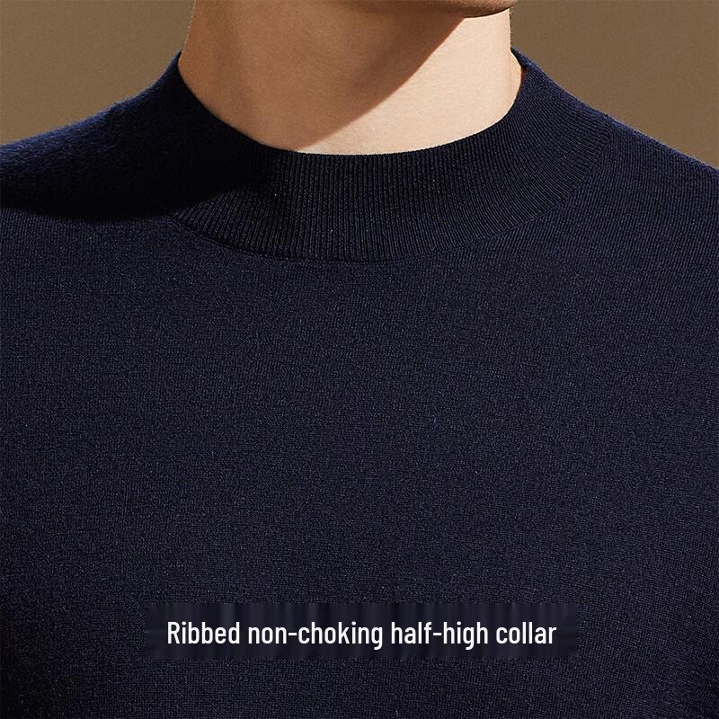 Antonio Men's 100% Cashmere Semi-High Collar Sweater