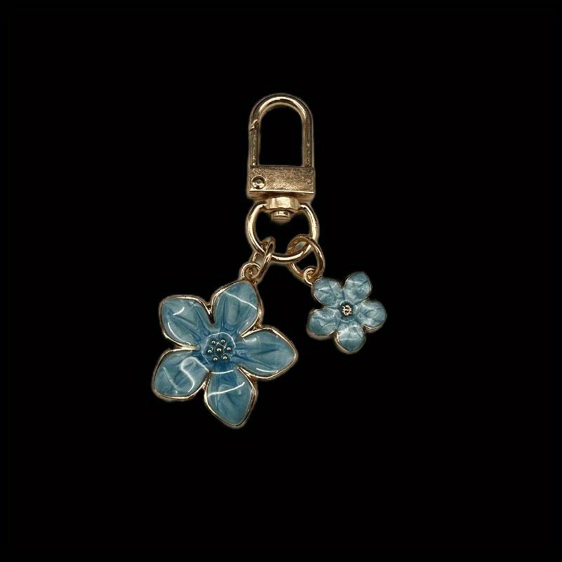 Alloy Sakura Flower Keychain Graceful Floral Design with Tag Suitable for Bag Charm Car Keys Couples Birthday & Holiday Gifts Pink Gifts