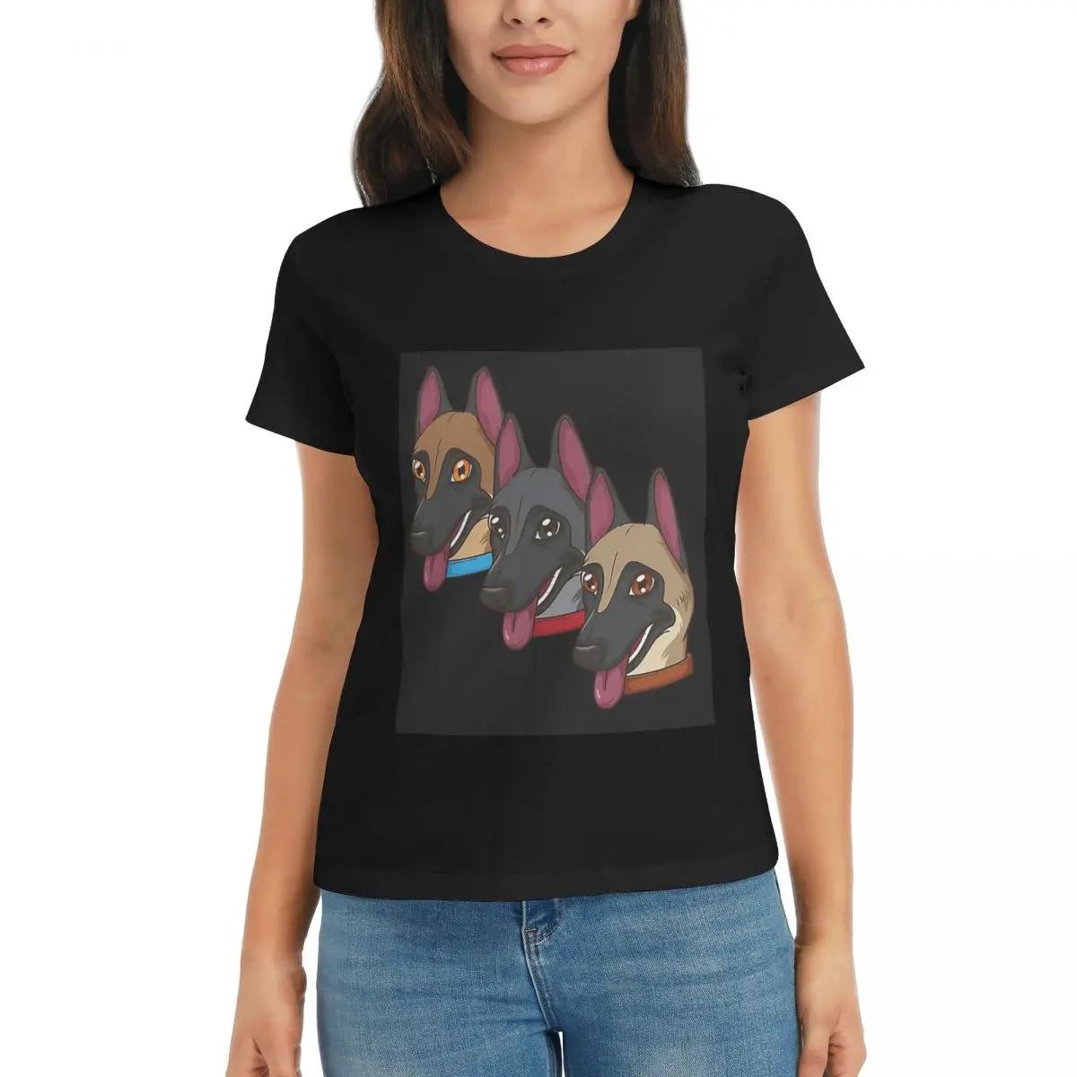 

Women TShirt Belgian Shepherd Dog Malinois Summer Short Sleeve Tees Crew Neck Cotton T Shirts Clothes Tops Streetwear 4XL