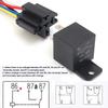 2PCS/Set 5 Pin Automotive Relay 12V 40A with Socket Wiring Harness SPDT Changeover Car Relay Kit with Black Red Copper Terminals