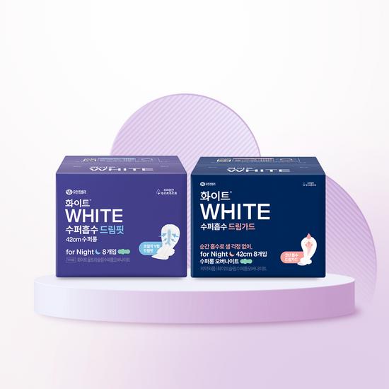 Choose one of 13 types of white super absorbent sanitary pads (medium/large capacity, overnight, super long Dream Fit/Dream Guard)