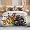 10 Sizes Fine Graffiti Pattern Bedding 3 Piece Set King Size Double Bed Bedding Set Microfiber or Polyester Duvet Cover Set
