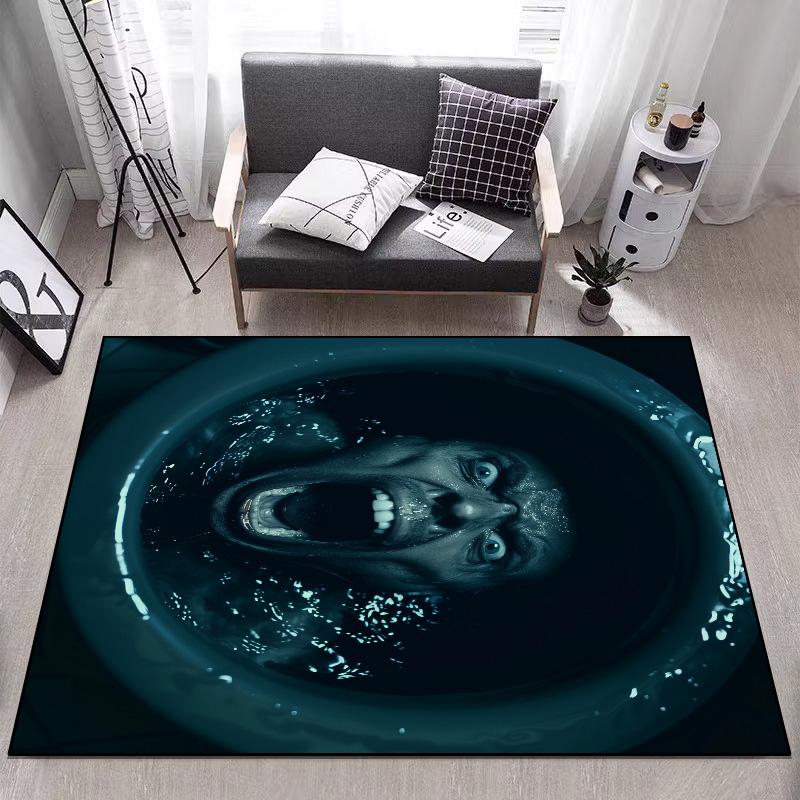 

Modern 3D Vision Halloween Rug Non-slip Anti-fouling Washable Floor Mat for Sofa Coffee Table Entrance Decor 60x90cm