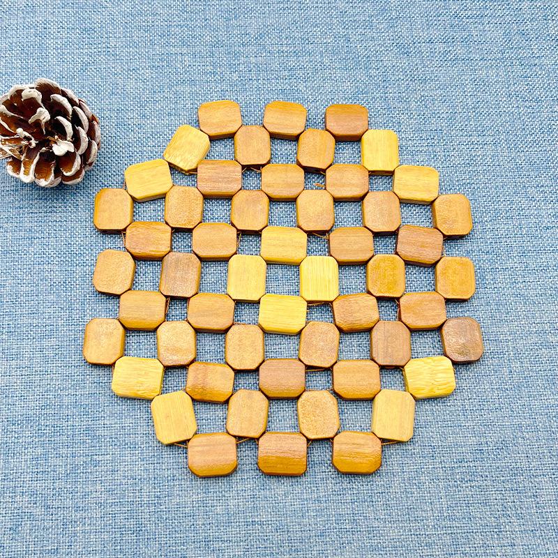Kitchen placemats, pot mats, insulation mats, clay pot mats, dish mats, pot placement mats, heat-resistant, wooden mats, bamboo, solid wood pot mats