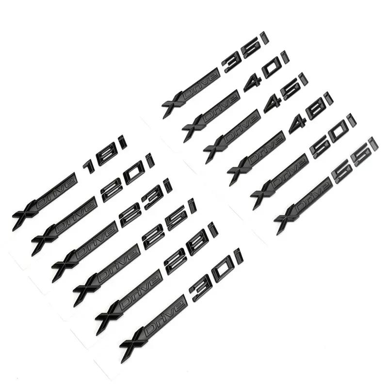 3D ABS Side Fender Emblem Rear Trunk Badge Sticker Decals for BMW XDRIVE 18i 20i 23i 25i 28i 30i 35i 40i 45i 48i 50i 55i X3 X5