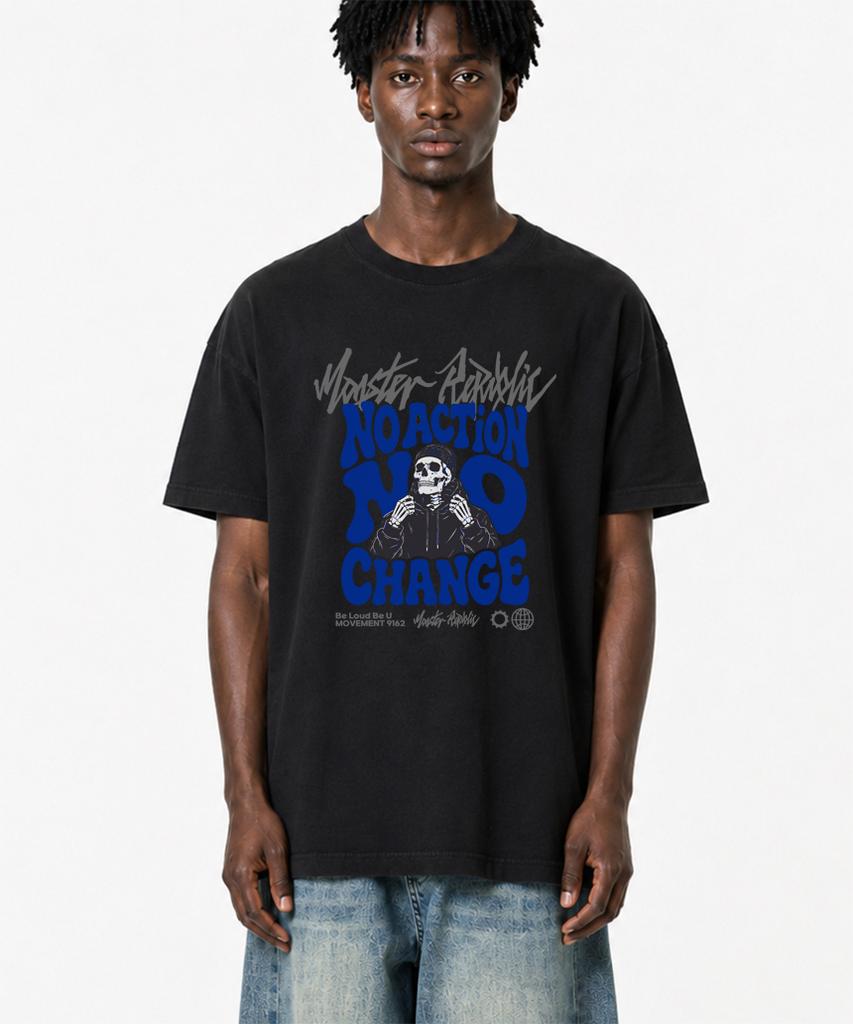 MONSTER REPUBLIC No Change Ocean Blue T-Shirt Black_9162