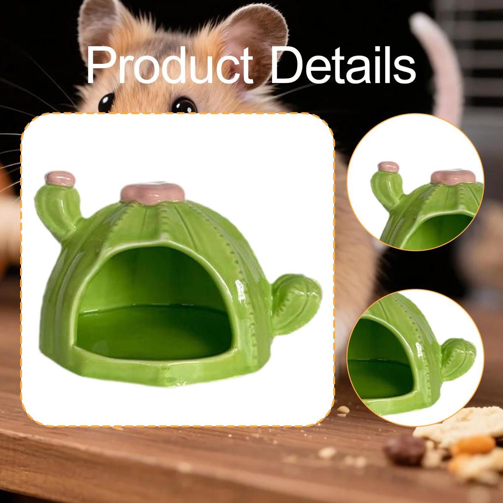 Keramik Hamster Futternapf Multifunktion Cartoon Kleintier Versteck Höhle für Kleintiere Ratten Zubehör