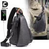 Miling Men's Waterproof USB Chest Crossbody Bag