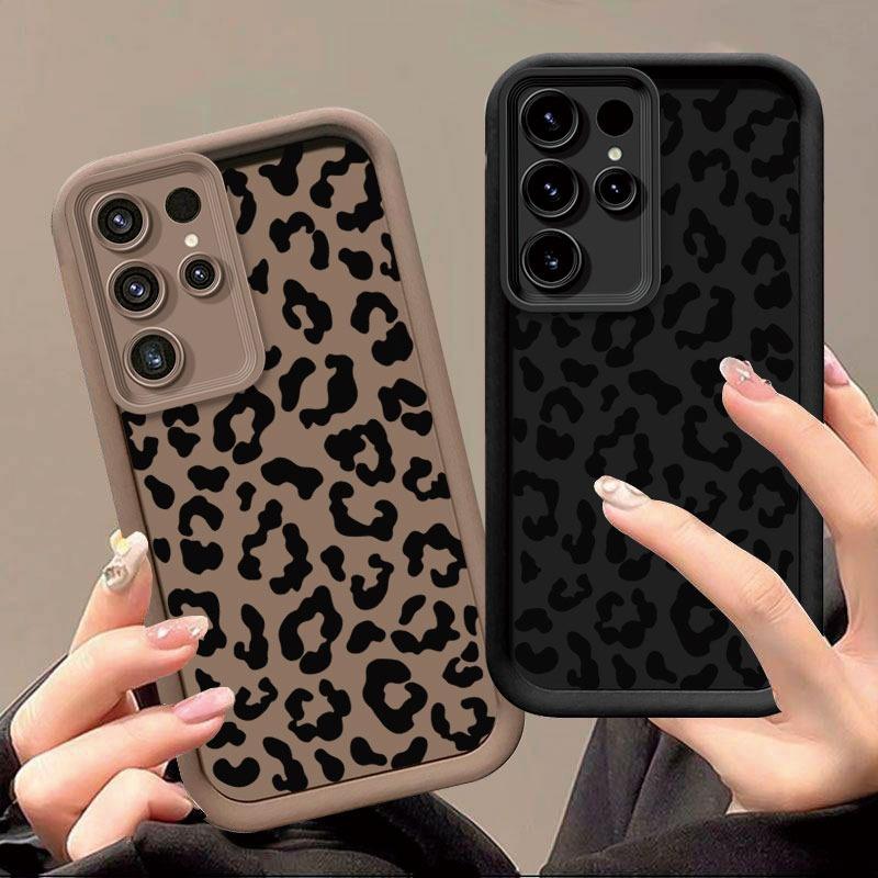 Etui na telefon z wzorem panterki, pasujące do Samsung do galaxy S26 S25 S24 S23 S22 S20 FE Ultra Plus 5G, odporna na upadki tylna osłona