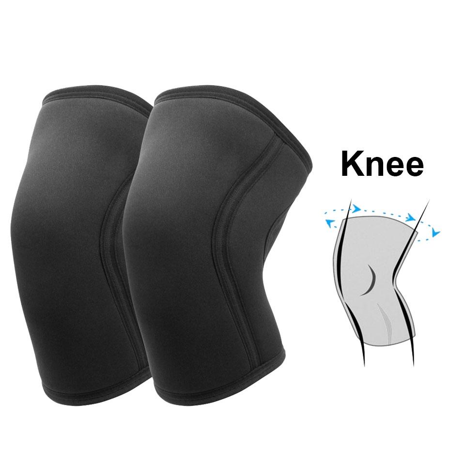 Aolikes 1 Pair 7Mm Knee Sleeves Ergonomic Support Injury Recovery - Neoprene Knee Brace Knee Support Features Suitable For Squats Running and Gym