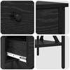 Nightstand with Drawers Black Oak Effect 40 X 42 X 45 Cm