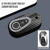 Carbon Fiber Car Key Case Cover For Mercedes Benz C E S Class Glc W206 W223 W214 E300 C260 C300 S450 S500 S400 Accessories