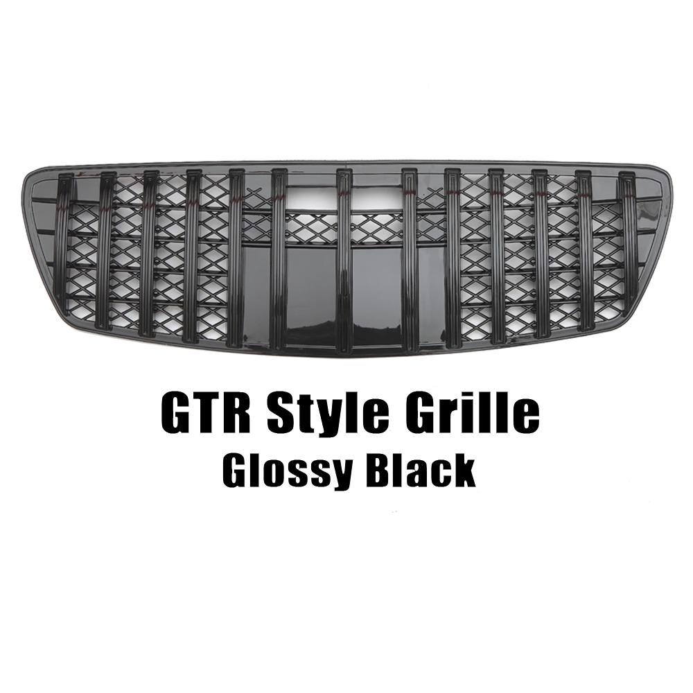 Grilă Bara Fata Stil AMG Negru Lucios XVIP Pentru Mercedes Benz E W211 E320 E350 E500 E550 2003-2006 Grile Stil GTR Cromate