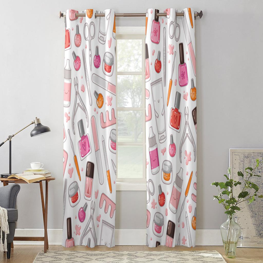 Žena Kosmetika Lak na nehty Okenní závěs do ložnice Domácí dekorace Závěs na pozadí do obývacího pokoje Kuchyňský závěs