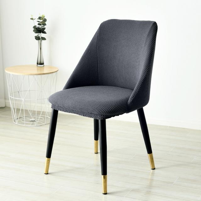 

Мягкий флисовый тканевый чехол на стул, эластичный съемный моющийся чехол на спинку стула, чехлы на сиденья в скандинавском стиле для столовой