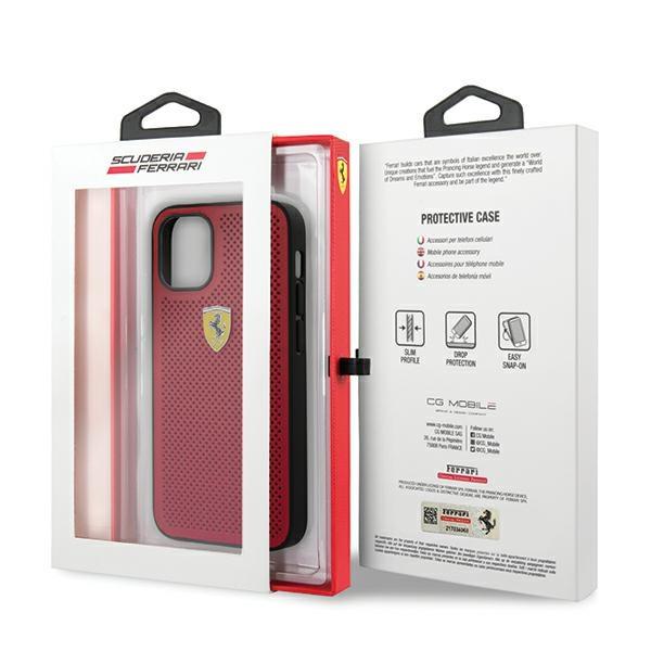Ferrari Fespehcp12Sre Iphone12 Mini  5,4 Czerwony/Red Hardcase On Track Perforated