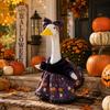 Velvet Halloween Dress and Bow Set for Small Pets Creative Printed Costume Outfit Suitable for Porch Goose and Small Animals
