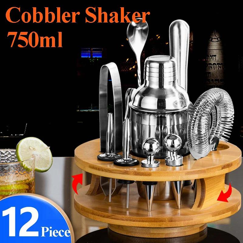 Nerezová sada na koktejly Míchačka Barman sada Cobbler Boston Shaker Barová sada Nástroje Jigger Míchačka Muddler Nalévátko Lžíce