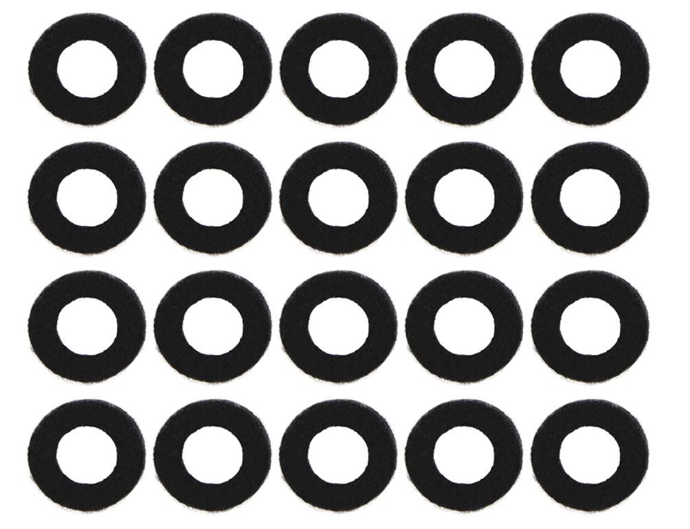 Compact Horn & Trumpet Felt Pads: Alto Sax White & Black