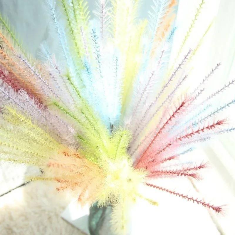 1Pcs Colorful Malt Grass Artificial Flower Home Furnishing Decorating Dog Tail Christmas Festival Arrangement Wedding Decoration