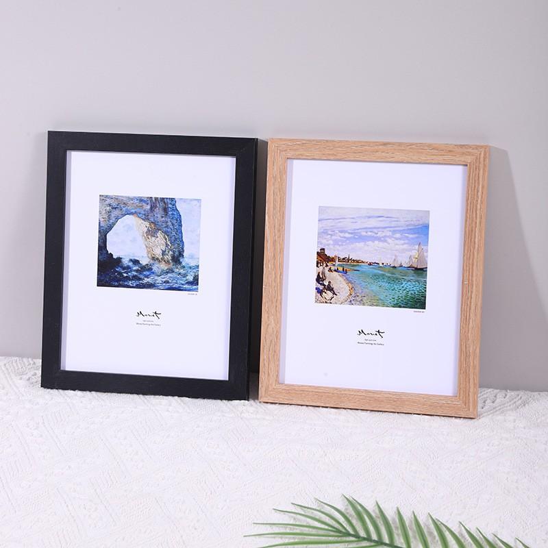 Modern Minimalist Wooden Picture Frame Wall Mount Tabletop Photo Display Multi Size