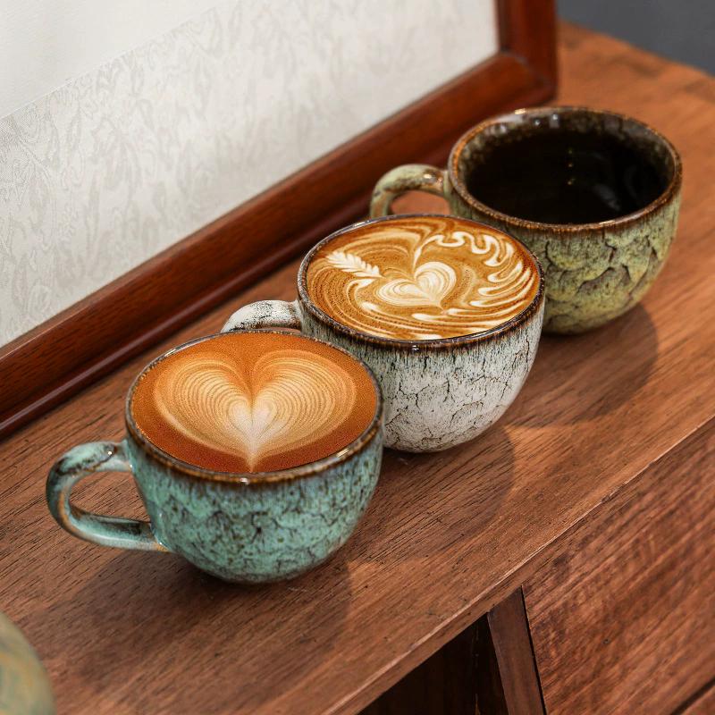 Kiln Change China Ceramic Cup, Porcelain Kung Fu Tea Cups, Pottery Drinkware, Tableware Coffee Mug, Wine Mugs