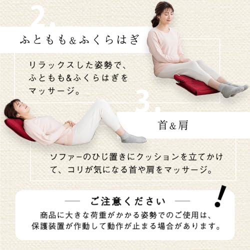 ATEX Lourdes Slim Massager, Back and Waist Massage Cushion Pro, Gray, AX-HCL1480gr, Gift, Includes Japanese Instruction Manual