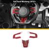 Car Steering Wheel Cover Trim Accessories For Ford Mustang 15+ Red Carbon Fiber