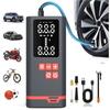 Portable Tire Inflator Air Compressor, Quick Wireless Air Pump, with Digital Display Screen, LED Light, USB Charging, Includes Multi-Function