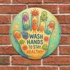 Handwashing Sign Wash Hands For Healthy Life Bathroom Kitchen Office School Decor