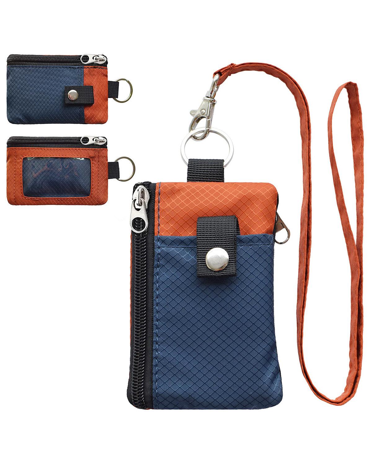 

Минималистичный небольшой кошелек с блокировкой RFID и окошком для удостоверения личности, водонепроницаемый чехол для удостоверения личности на молнии для автобусов и метро с брелоком для карт и наличных денег