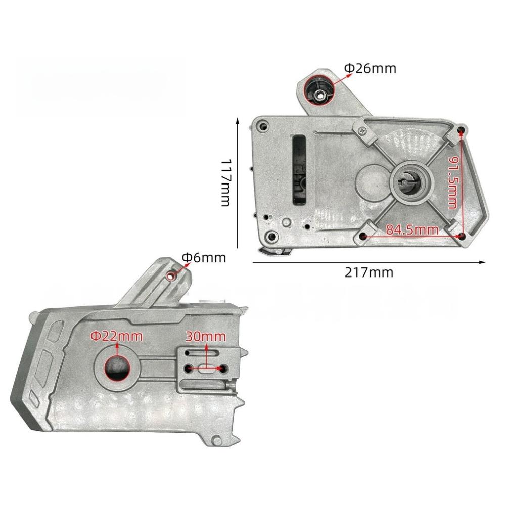 1pc Replacement Gearbox Housing For 405-7 Electric Chainsaw Aluminum Shell Spare Parts Easy Installation