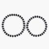Jbans Classic Silver Ball Point 6Mm Black Rondelle Onyx Gemstone Bracelet (C2401Ac1090_Bk)