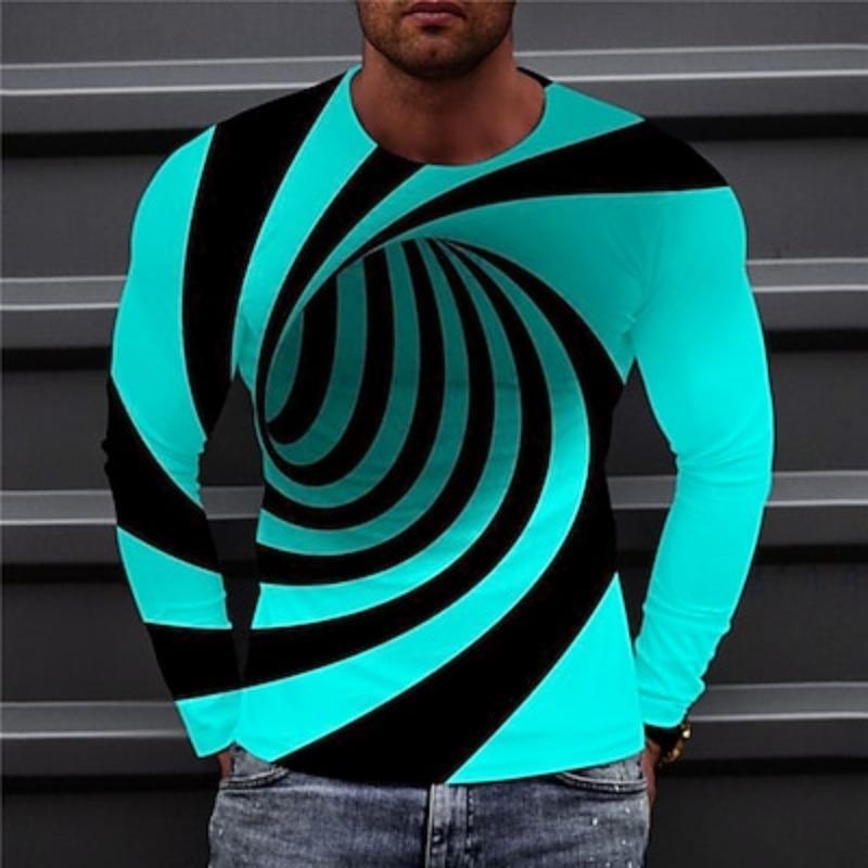 Men's Graphic Geometric 3D Shirt T Shirt Short Sleeve T shirt Round Neck Shirt Causal A B C Summer Clothing Apparel Normal S M L XL XXL 3XL 4XL