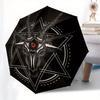"Devil Horns Baphomet Goat Head Pentagram Sticker Decal" Umbrella, Cute Umbrella with Cute Design, Portable 3-Fold Compact Umbrella for Men & Women, V