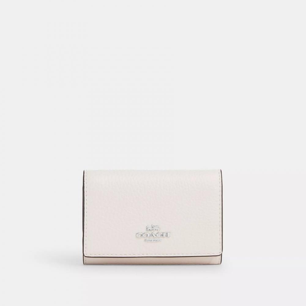 Coach Micro Wallet Silver Chalk