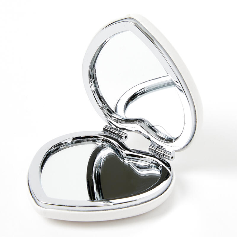 Herz Leder Spiegel Weiß (12001874)