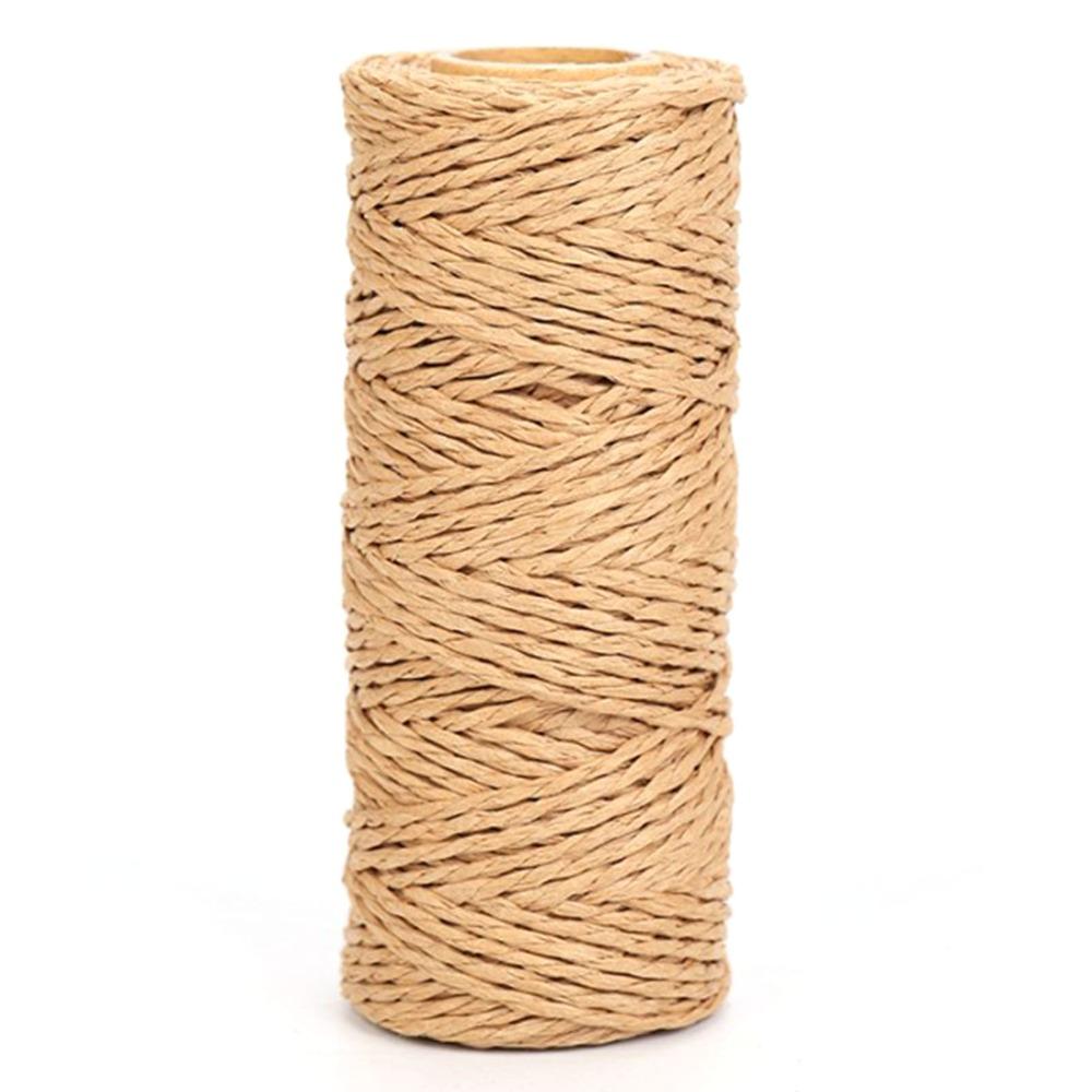 Khaki Paper Wrapped Wire 328 Feet Craft Raffia Ribbon Paper Twine String  DIY Craft Making