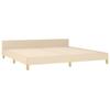 Vidaxl Bed Frame Without Mattress, Cream, 200X200 Cm, Upholstered