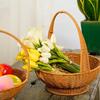 Imitation Rattan Picnic & Shopping Hand Basket