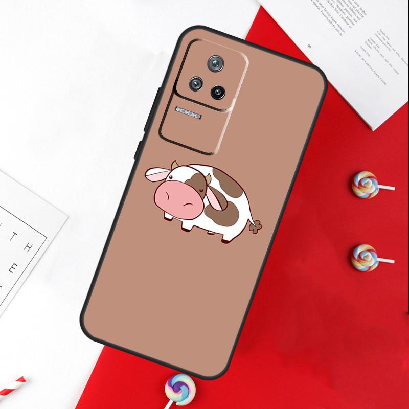 Cartoon Cute Cow Spots Cover For Xiaomi 15 Ultra 13 14 11T 12T 13T 14T Pro POCO X7 Pro X3 X5 X6 M6 F5 F6 Pro Case