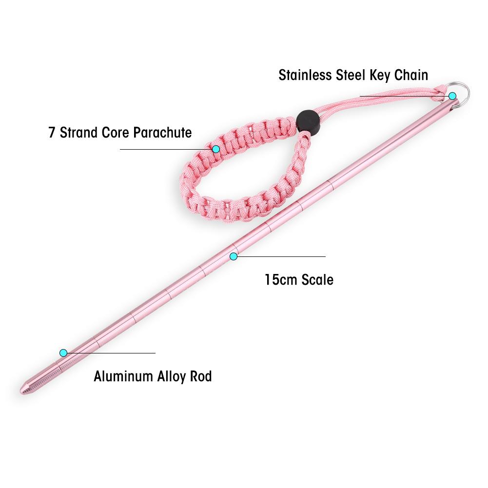KEEP DIVING Tauchen Geräuschmacher Stick Stab Zeiger mit Fallschirm Lanyard(Rosa)