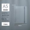 Frosted Semi-Transparent Binder with Straps, 6-Hole, A4/B5/A5/A6/A7 Loose-Leaf Journal